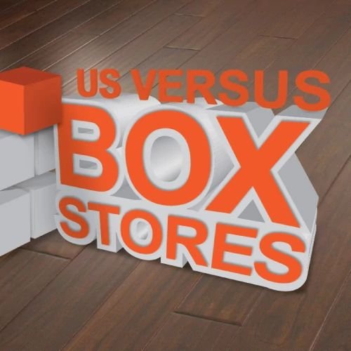 Us vs Box Stores Logo